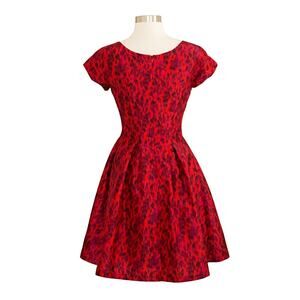 Zac Posen Animal Print Cap Sleeve Dress 2